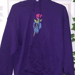 Medium Purple Graphic Hoodie